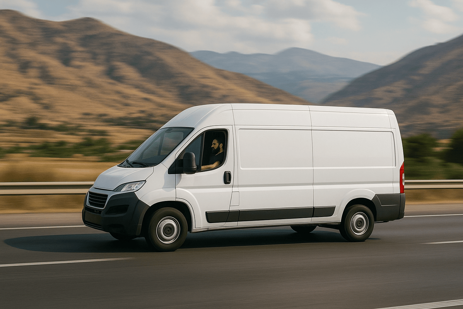 shop owner smiling in his supermarket, with shelves in the background.